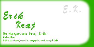 erik kraj business card